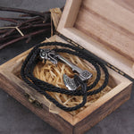 Men's Jewelry Axe Wrap Viking Bracelet Men's Leather Accessories Silver Color Hatchet Handmade Pirate Bracelet For Male