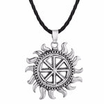 Slavic Sun Wheel Pendant Necklace