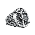 Viking Ring With Norse Anchor