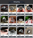 Viking Nordic Celtic Knot Couple Love Rings Stainless Steel Fashion Hip Hop Unisex Finger Ring Punk Retro Jewelry Memorial Gifts