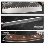 8PCS Professional Kitchen Chef Knife Set Handmade Forged Stainless Steel Chef Knife Butcher Knife Vegetable Utility Boning Fish