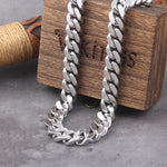 Punk Rock Stainless Steel Biker Mens Bracelet Link Chain Motorcycle Bike Bicycle Chain Bracelets Bangles Jewelry with wood box　