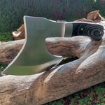 Wooden Handle Stainless Steel Blade Camping Hunting Survival Axe - Compact and Comfortable Jungle Tactical Tool