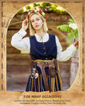 5-Piece Set of Unisex Renaissance Viking Steampunk, Medieval, Renaissance, Artificial Leather Belt, Hiking, Bottle, Wallet