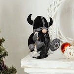 Nordic Viking Gnomes Durable And Reusable Resin Tabletop Statue Decor Plush Gnome Doll Decoration For Fireplace Christmas Tree