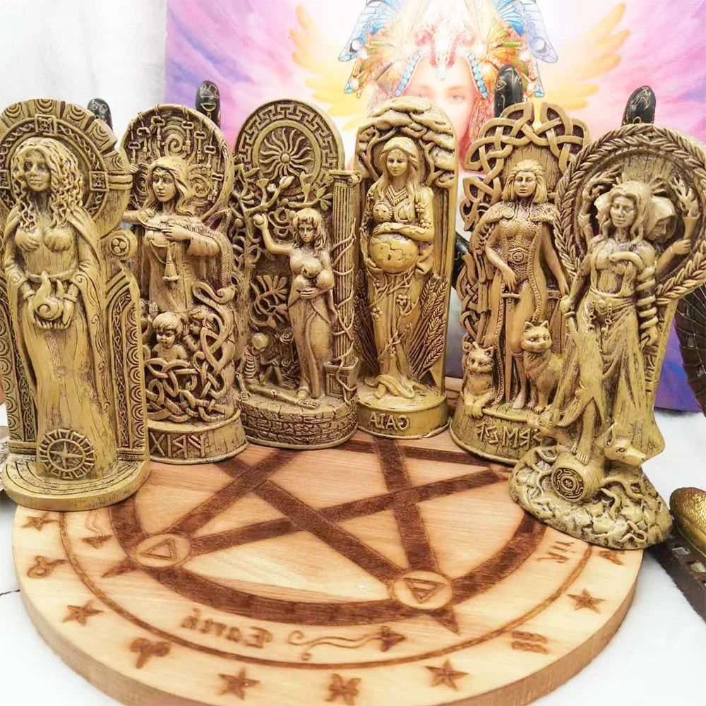 Brigit Celtic Fire Goddess Resin Goddess Nordic Viking Goddess Ornaments Decorative Crafts