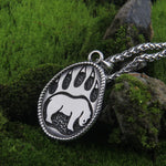 Never Fade Viking Bear Men's Pendant Necklace Punk Bear Claw High Quality As Men Jewelry