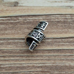 Viking Rune Beard Bead Coil Set (4-Pack) - Norse Rings for Hair, Dreads & Beards