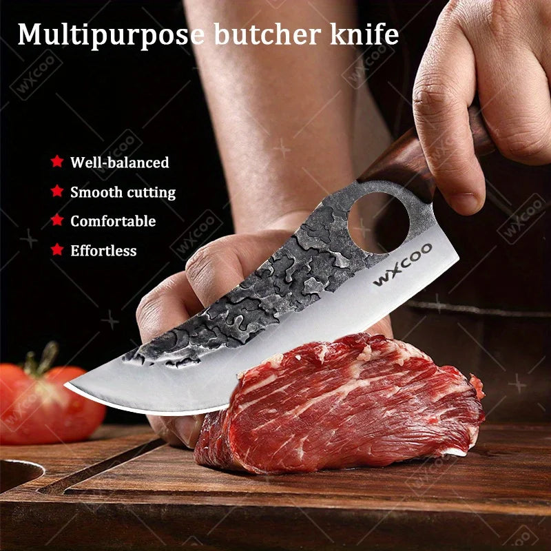 1 PC Kitchen Chef Knife Stainless Steel Multipurpose Boning Knife with Sheath Professional Cooking Utility Fish Barbecue
