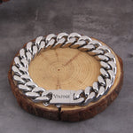 Punk Rock Stainless Steel Biker Mens Bracelet Link Chain Motorcycle Bike Bicycle Chain Bracelets Bangles Jewelry with wood box　