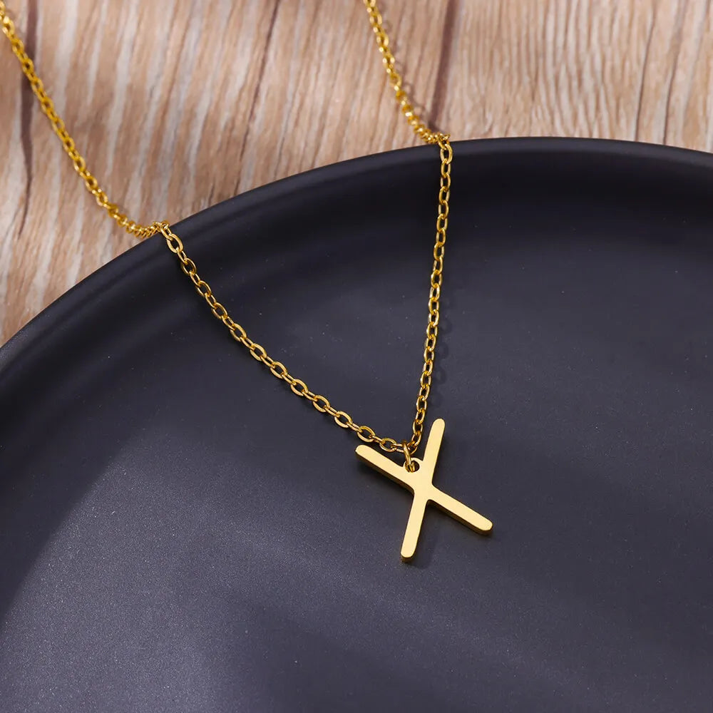 Viking Rune Necklace for Women Norse Runic Letter Pendant Necklaces Minimalist Nordic Stainless Steel Jewelry Christmas Gift