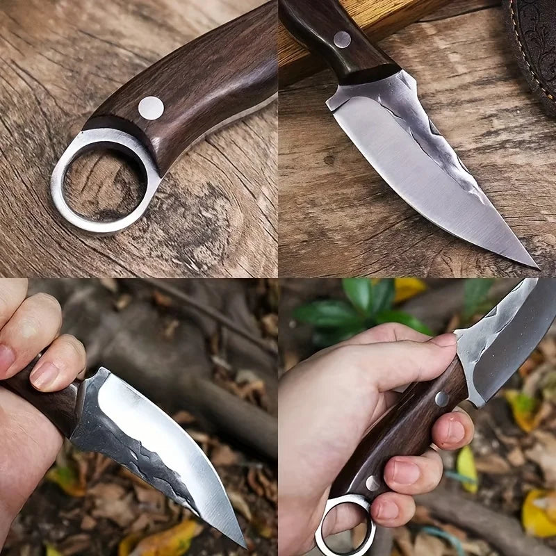 Outdoor small knife, made of mini stainless steel, portable for hiking, a portable and multi-functional emergency knife