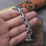 Viking Ouroboros vintage punk bracelet for men stainless steel fashion Jewelry hippop street culture