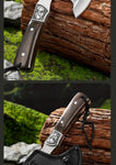 Outdoor camping stainless steel high hardness wolf axe, hiking and logging road axe, jungle road axe, the best gift for men