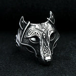 Vintage Viking Wolf Stainless Steel Ring For Men Trinity Celtics Knot Ring Nordic Viking Amulet Jewelry Gift Wholesale Size 7-13