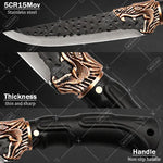 8PCS Professional Kitchen Chef Knife Set Handmade Forged Stainless Steel Chef Knife Butcher Knife Vegetable Utility Boning Fish