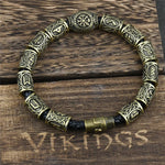 Norse Runes Bracelet Vikingo 13Pcs Runes Beads Vegvisir Compass Amulet Viking Bracelet Slavic Accessorier