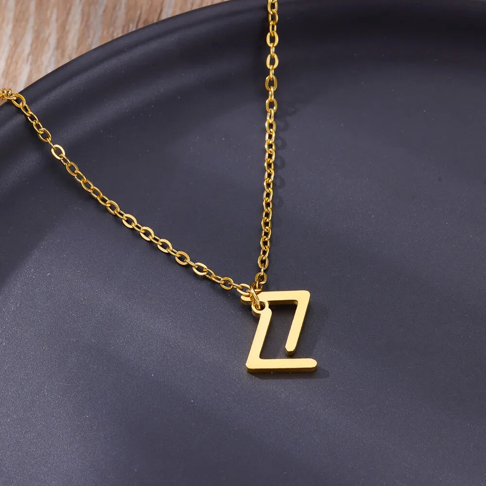 Viking Rune Necklace for Women Norse Runic Letter Pendant Necklaces Minimalist Nordic Stainless Steel Jewelry Christmas Gift