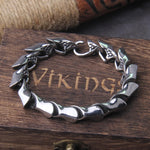 Viking Ouroboros vintage punk bracelet for men stainless steel fashion Jewelry hippop street culture