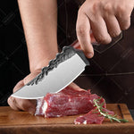 Hand Forged Cooking Knife With Professional Utility Cleaver Stainless Steel Outdoor Camping Knife Red Pear Wood Handle Vegetable
