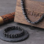 Punk Rock Stainless Steel Biker Mens Bracelet Link Chain Motorcycle Bike Bicycle Chain Bracelets Bangles Jewelry with wood box　