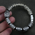 Norse Runes Bracelet Vikingo 13Pcs Runes Beads Vegvisir Compass Amulet Viking Bracelet Slavic Accessorier