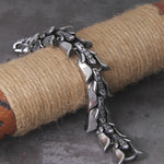 Viking Ouroboros vintage punk bracelet for men stainless steel fashion Jewelry hippop street culture