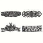 4PCS Viking Vintage Rectangular Hairclip, Retro Hair Clip, Celtic Knot Protection, Hair Clip, Hair Barrettes, Jewelry Charm Gift