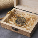 Gold Color Eagle Crow Necklace Men Viking Raven Amulet Stainless Steel Odin Rune Pendant Norse Mythology Jewelry Gift Never Fade