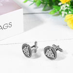 BONISKISS Men's Stainless Steel Cufflinks Nordic Viking Odin Compass Symbol Rune Cufflinks The Best Gift for Father Husband Son