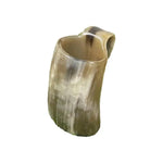 Handcrafted Viking Drinking Horn Mug - Rustic Coffee & Whiskey Cup with Handle