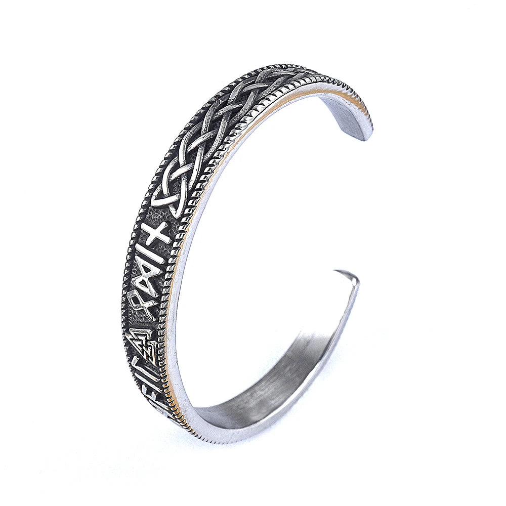 Norse Viking 316L Stainless Steel Thor's Hammer Bracelets For Men Women Paracord Amulet Runes Bangles Jewelry Gifts Wholesale