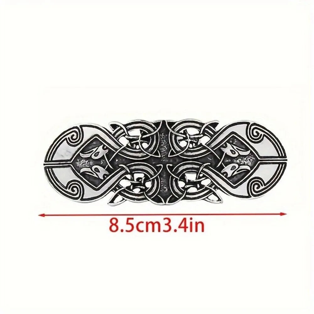 4PCS Viking Vintage Rectangular Hairclip, Retro Hair Clip, Celtic Knot Protection, Hair Clip, Hair Barrettes, Jewelry Charm Gift