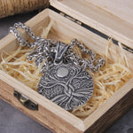 Tree of Life Amulet Stainless Steel Mens Necklac Simple Elegant Charm for Male Boyfriend Biker Jewelry Creativity Gift Wholesale