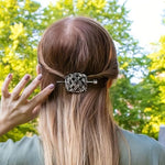 5 Pcs Viking Celtic Long Hair Clips - Vintage Silver Celtic Knot Hair Stick Jewellery Hair Slide and Metal Hairpin Barrettes
