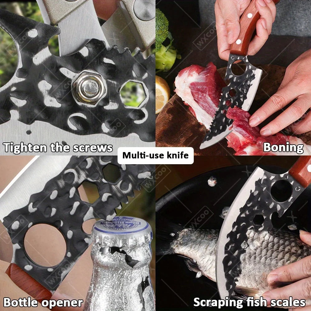 1 PC Stainless Steel Multipurpose Kitchen Chef Boning Knife With Sheath Professional Cutting Fish Barbecue Convenience Knife