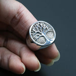 Punk Stainless Steel Tree of Life Ring Classic Men Viking Amulet Ring Fashionable Male Jewelry Dropshipping Store