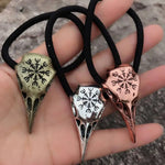3pcs Viking Hair Jewelry Gothic Raven Skull Ponytail Holder Halloween Hair Accessories