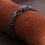 Gothic Vintage Viking Black Snake Chain Bracelet For Men Women Punk Hip Hop Ouroboros Bracelets Biker Amulet Jewelry Wholesale