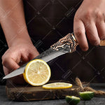 8PCS Professional Kitchen Chef Knife Set Handmade Forged Stainless Steel Chef Knife Butcher Knife Vegetable Utility Boning Fish