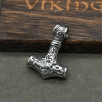 Norse Vikings Thor's Hammer Mjolnir Scandinavian Rune Amulet Keychain Stainless Steel Vegvisir Anchor Pendant Male Jewelry