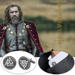 BONISKISS Men's Stainless Steel Cufflinks Nordic Viking Odin Compass Symbol Rune Cufflinks The Best Gift for Father Husband Son