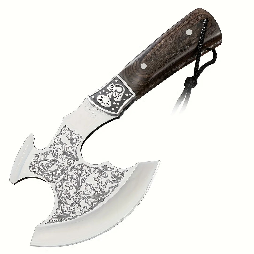 Outdoor camping stainless steel high hardness wolf axe, hiking and logging road axe, jungle road axe, the best gift for men