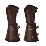 new Medieval Gloves Long Glove Artificial Leather Viking Wrist Guard Steampunk Medieval Viking Gauntlet Cosplay Costume