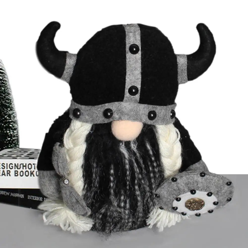 Viking Gnomes Durable And Reusable Resin Tabletop Statue Decor Plush Gnome Doll Decoration For Fireplace Christmas Tree