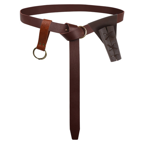 3pcs Vintage Viking Warrior Medieval Knight Belt Scabbard Halloween Cosplay Costume Weapon Accessories