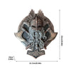 Viking Berserker Double Axe Valhalla Wall Sculpture Resin Ornaments Garden Figurine  Home Wall Plaque Decoration Warrior Statue