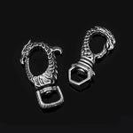 Vintage Punk Stainless Steel Vikings Dragon Keychain Fashion Rotatable Keyring Charm Car Key Accessories Male Jewelry Wholesale