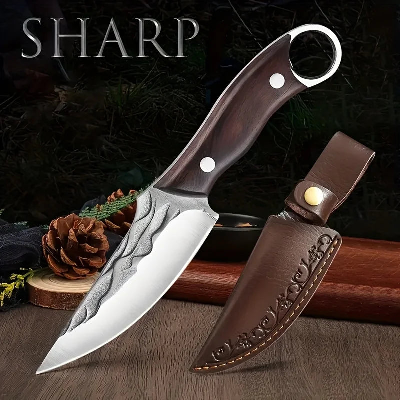 Outdoor small knife, made of mini stainless steel, portable for hiking, a portable and multi-functional emergency knife
