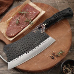 8PCS Professional Kitchen Chef Knife Set Handmade Forged Stainless Steel Chef Knife Butcher Knife Vegetable Utility Boning Fish
